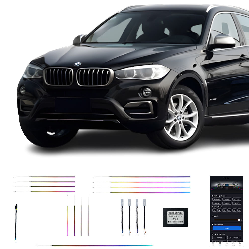 Éclairage Ambiant De Haute Qualité Pour Intérieur De Voiture Led Couleur Magique 18 Lumières Pour BMW X5 X6 F15 F16 2014-2018 Vente Directe Usine