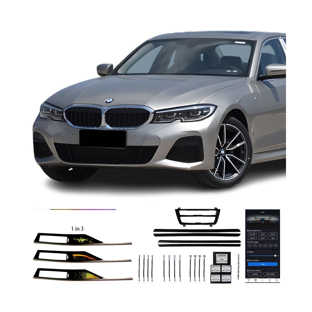 14-19 bmw 3 Series Factory Direct Sales Quality Choice Ambient Light Black Trim 20lights Ambient Light Car Interior for Bmw F30