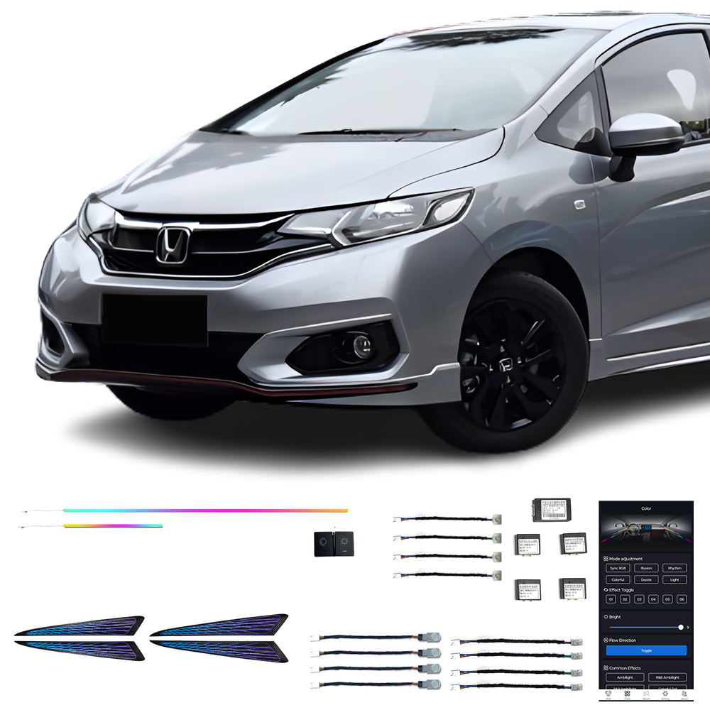 14 20 Fit Vente Directe Usine Lumière Ambiante Intérieure Voiture Led Style Grille Couleur Magique 18 Lampes Pour Honda Fit