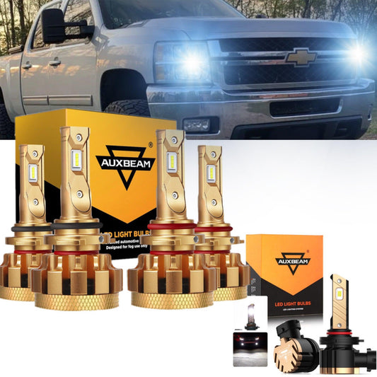 For 2003-2006 Chevrolet Silverado 2500 HD F-16 Plus Series Built-in Canbus Automotive Grade 14000LM LED Light Bulbs High Low Beam Bundle - Auxbeam  – éclairage LED auto