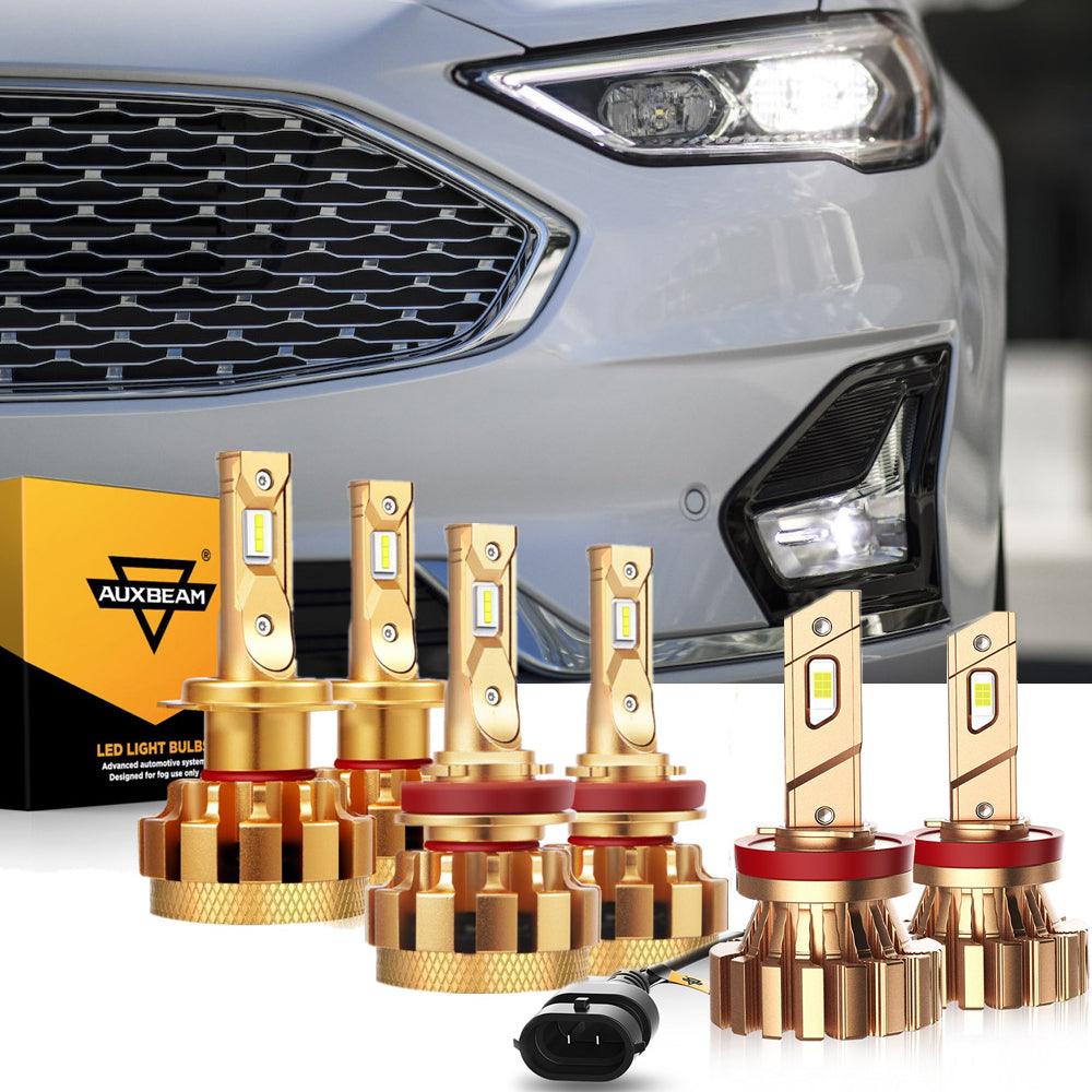 For 2006-2017 Ford Fusion F-16 Plus Series Built-in Canbus Automotive Grade 14000LM LED Light Bulbs High Low Beam Bundle - Auxbeam  – éclairage LED auto