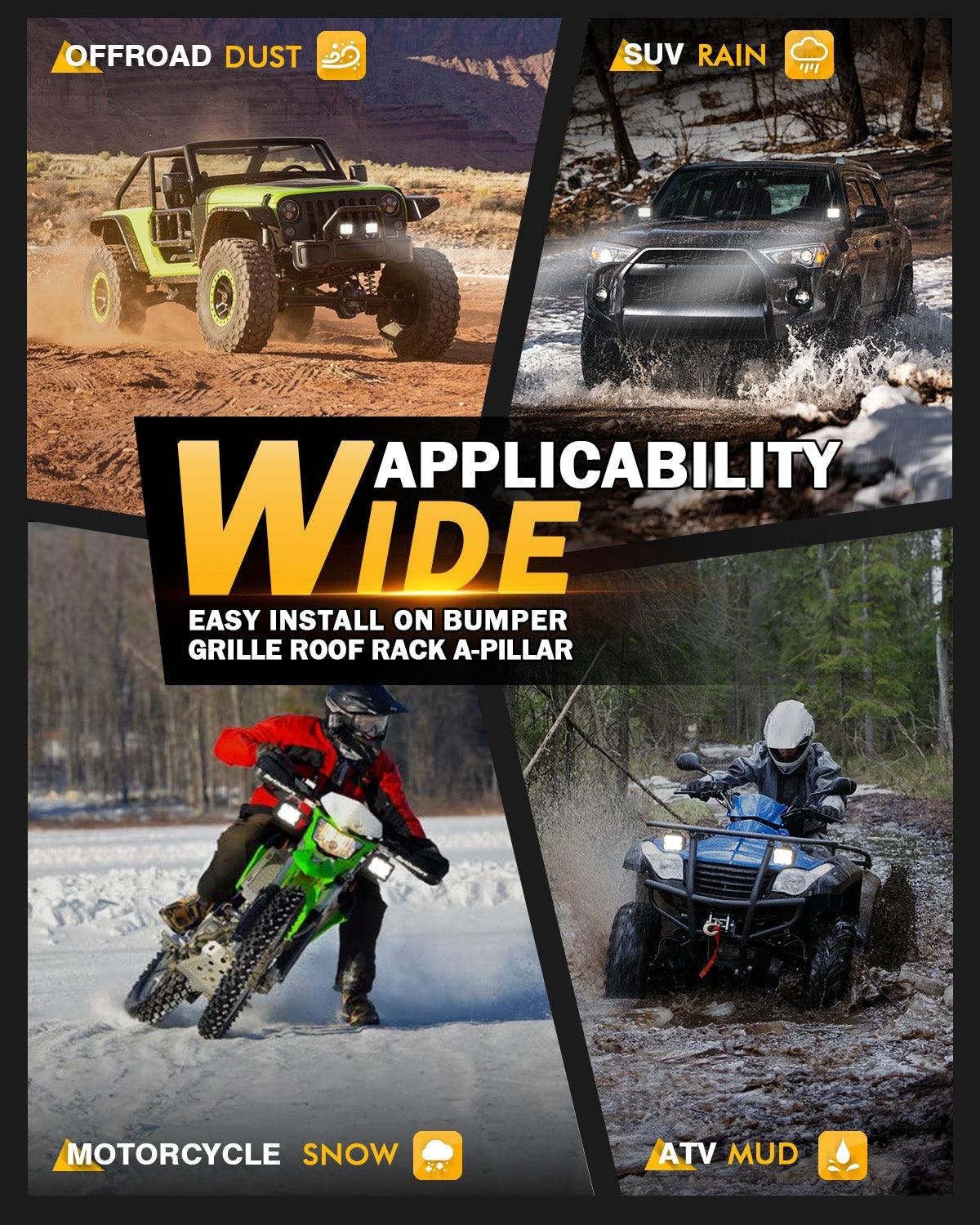 3 Inch 60W 7200LM Combo Beam LED Driving Lights Off Road Lights - Auxbeam  – éclairage LED auto