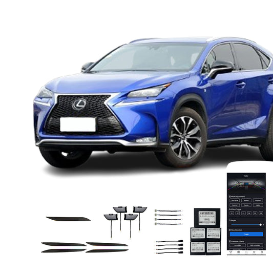 15 21 NX Vente Directe Usine Lumière Ambiante Intérieure Voiture LED Colorée Fibre De Carbone 17 Luminaires Pour Lexus 15 21 NX