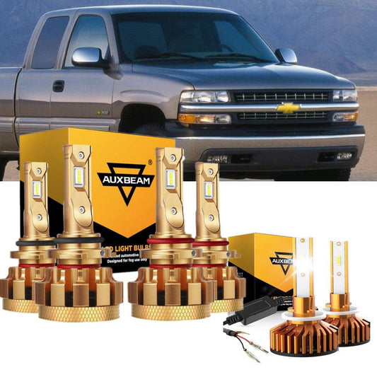 For 2000-2002 Chevrolet Silverado 1500 F-16 Plus Series Built-in Canbus Automotive Grade 14000LM LED Light Bulbs High Low Beam Bundle - Auxbeam  – éclairage LED auto
