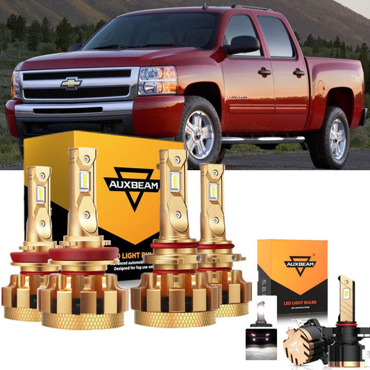 For 2007-2015 Chevrolet Silverado 1500 F-16 Plus Series Built-in Canbus Automotive Grade 14000LM LED Light Bulbs High Low Beam Bundle - Auxbeam  – éclairage LED auto