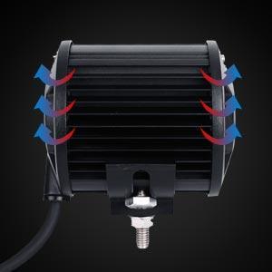 4 inch Classic-SM Series Dual Row LED Pod Lights Spot/Flood Beam & A-Pillar Mounting Bracket for 2016-2021 Yamaha YXZ 1000R models