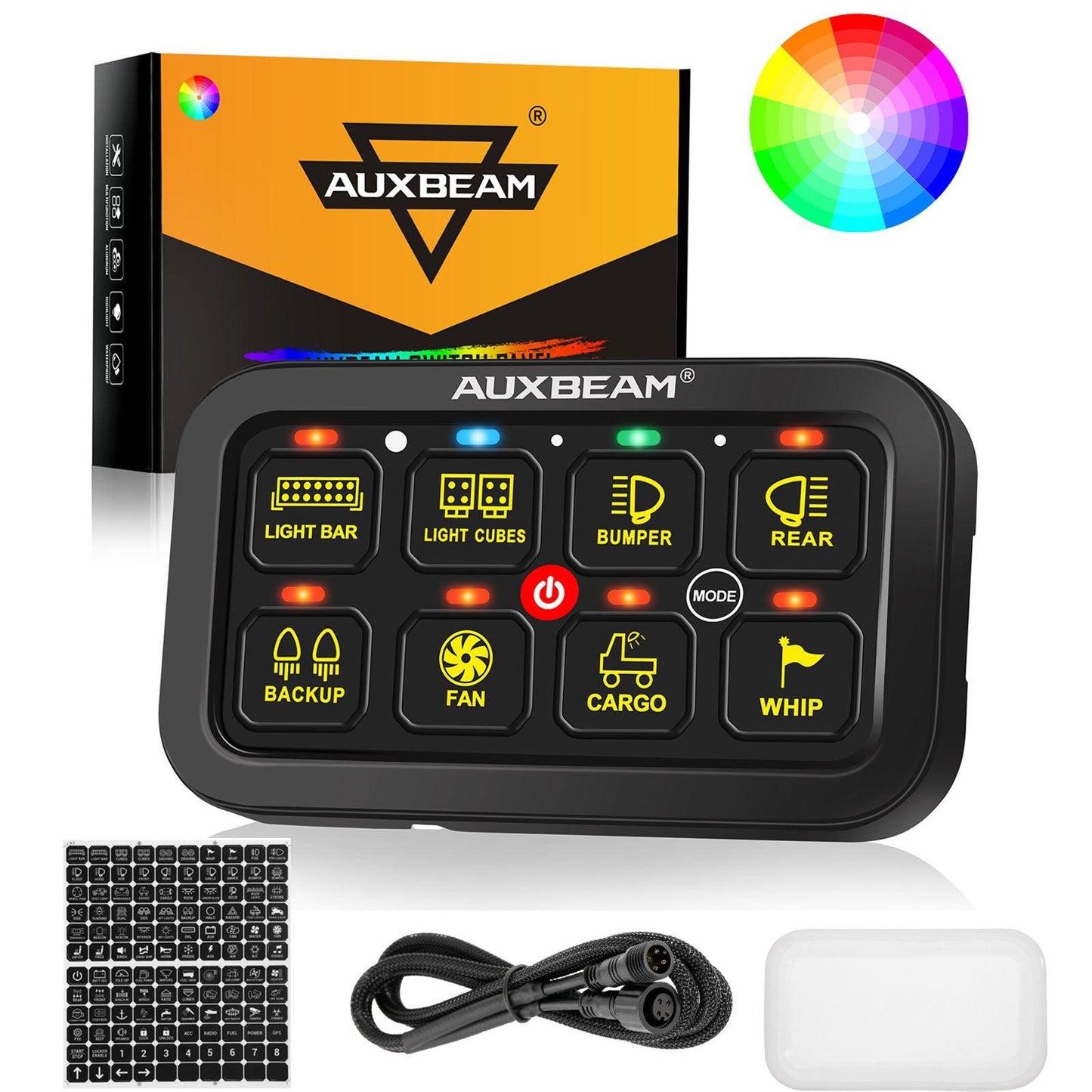 لوحة مفاتيح LED من سلسلة RGB 6/8/12 عصابة، وحدة تحكم في إضاءة الطرق الوعرة 