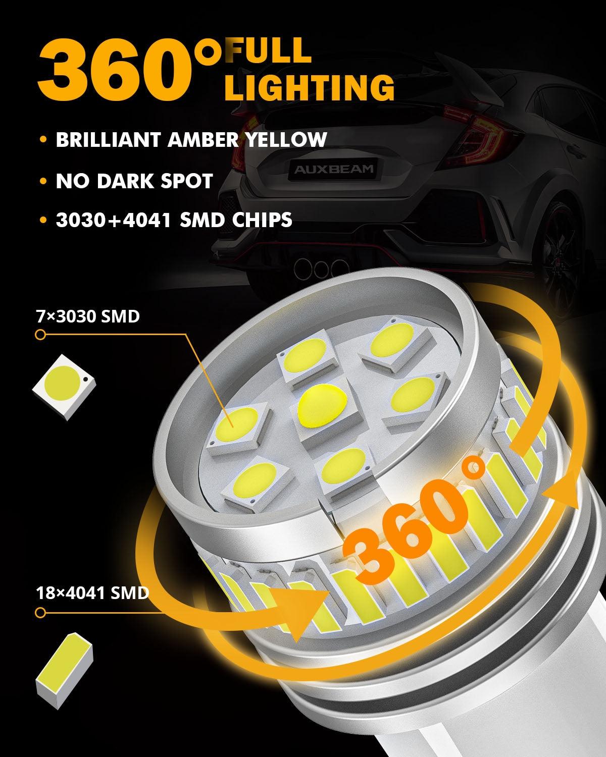 1157 BAY15D LED Backup Reverse/Turn Signal/Brake Tail Light Bulbs 11W 4000LM 6500K White B1 Series | 2 Bulbs