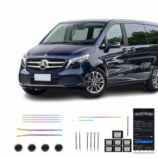 16-22 V 260 Avec Sortie Dair Kit De Modification Intérieure De Voiture Avec 18 Lumières Ambiantes De Haute Qualité