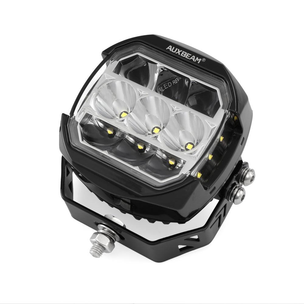 XP-ULTRA Series 5 Inch 174W LED Side Shooter Pod Lights with White DRL&Amber Turn Signal Light - Auxbeam  – éclairage LED auto