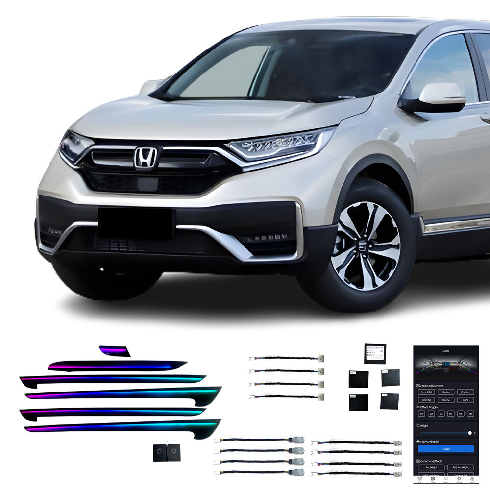 Lumière Ambiante Intérieure De Voiture Led Dynamique Ombre Magique 18 Lampes Pour Honda CRV 17-21CRV Vente Directe Usine Haute Qualité