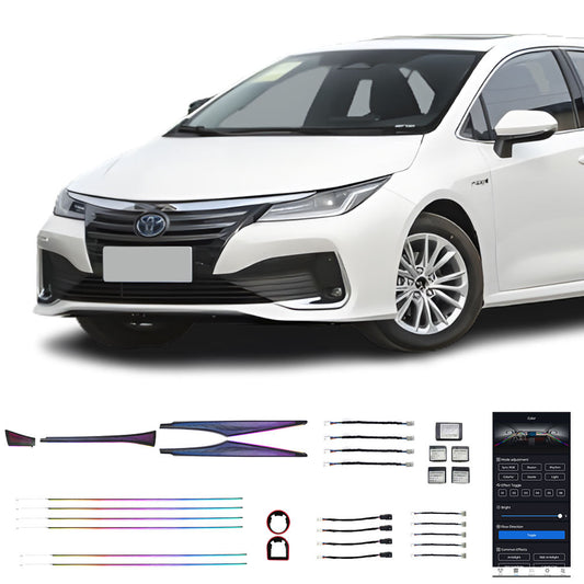 19 23 Avalon Vente Directe Usine Lumière Ambiante Intérieure Voiture Étoiles Pluie Couleur Magique 23 Lampes Pour Toyota Avalon