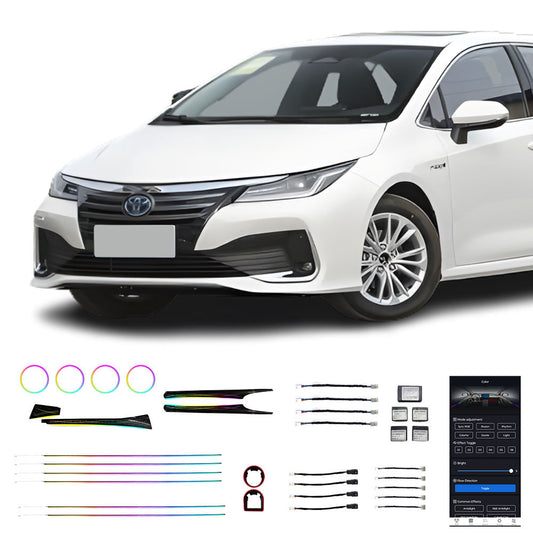 19 23 Avalon Vente Usine Lumière Ambiante Haute Qualité Intérieur Voiture Ciel Étoilé Ruban Couleur Magique 27 Lampes Pour Toyota Avalon