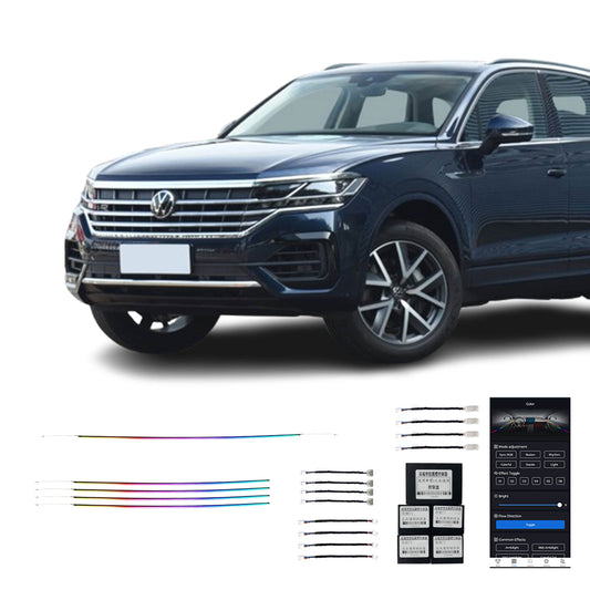 19 23 Touareg بيع المصنع مباشرة إضاءة محيطة داخلية للسيارة LED Magic Color 17 مصباحًا لفولكس فاجن طوارق