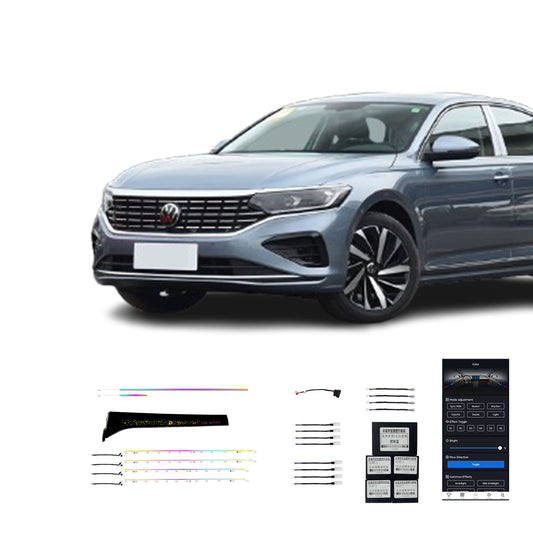 بيع المصنع مباشرة إضاءة محيطة داخلية للسيارة بلون سحري 18 مصباحًا عالي الجودة لسيارة فولكس فاجن باسات 19-24