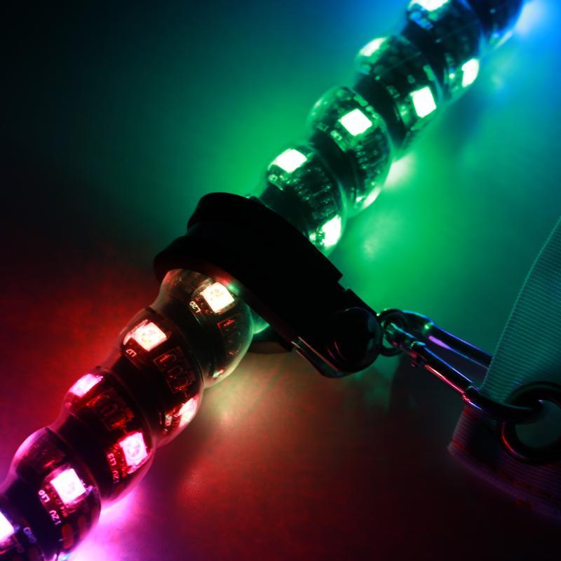 أضواء سوط LED RGB بطول 3 أقدام/4 أقدام مزودة بتقنية البلوتوث/التحكم عن بُعد + حوامل تثبيت أضواء سوط لمركبات UTV وATV والمركبات على الطرق الوعرة