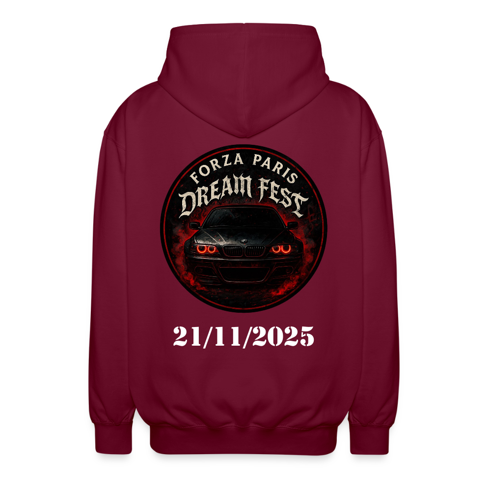 Veste à capuche unisexe - bordeaux