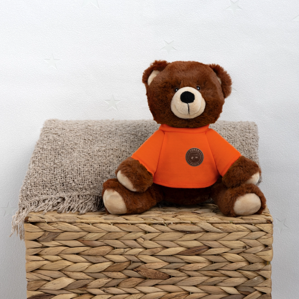 Nounours RecycelBär® marron - orange doré