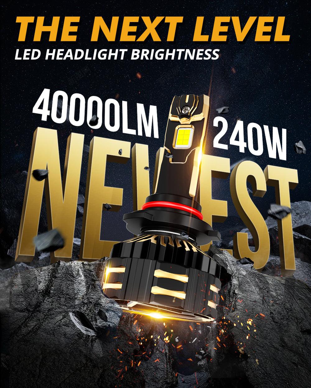 🆕9005/HB3 LED Headlight Bulbs 240W 40000LM GX-ULTRA Series 6500K Cool White | 2 Bulbs - Auxbeam  – éclairage LED auto