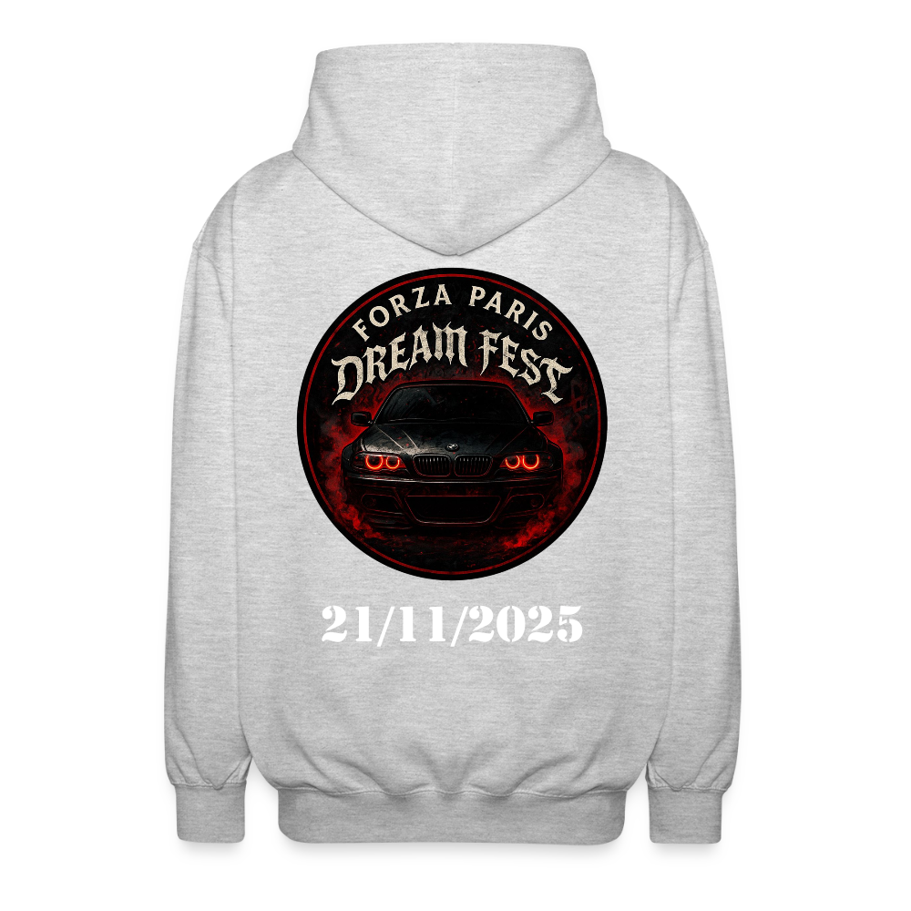 Veste à capuche unisexe - gris clair chiné