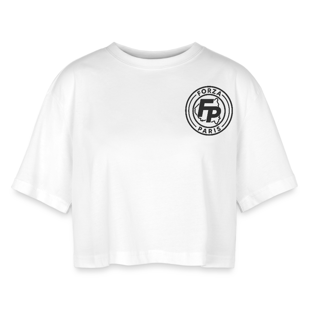 Women’s Oversized Cropped T-Shirt - white