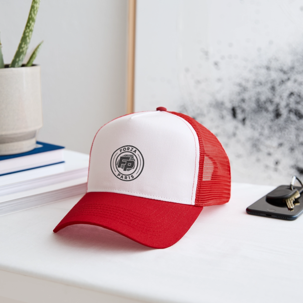 Trucker Cap - blanc/rouge