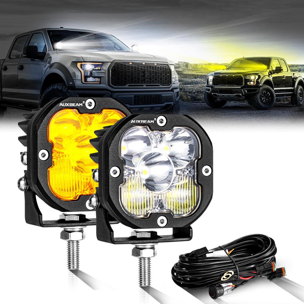 3 Inch 80W 9600LM LED Pods Lights White&Amber for FORD - Auxbeam  – éclairage LED auto