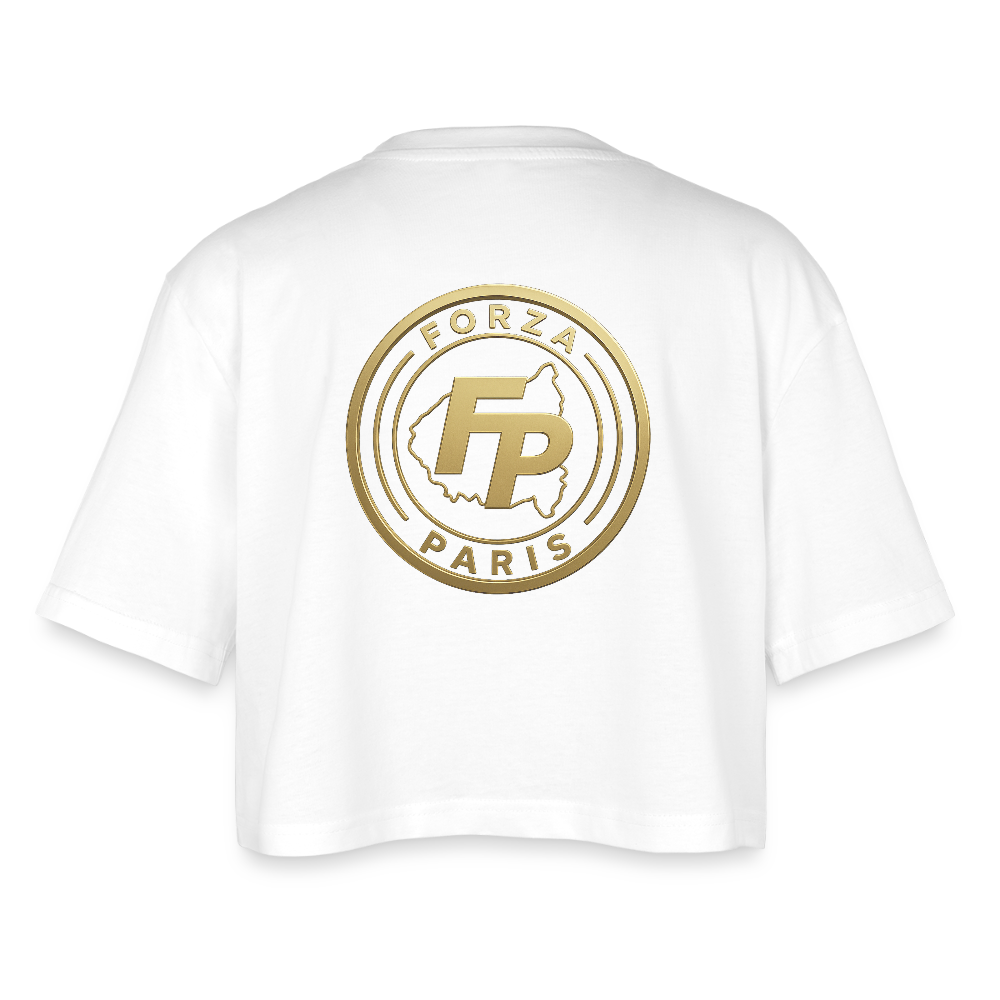 Women’s Oversized Cropped T-Shirt - white