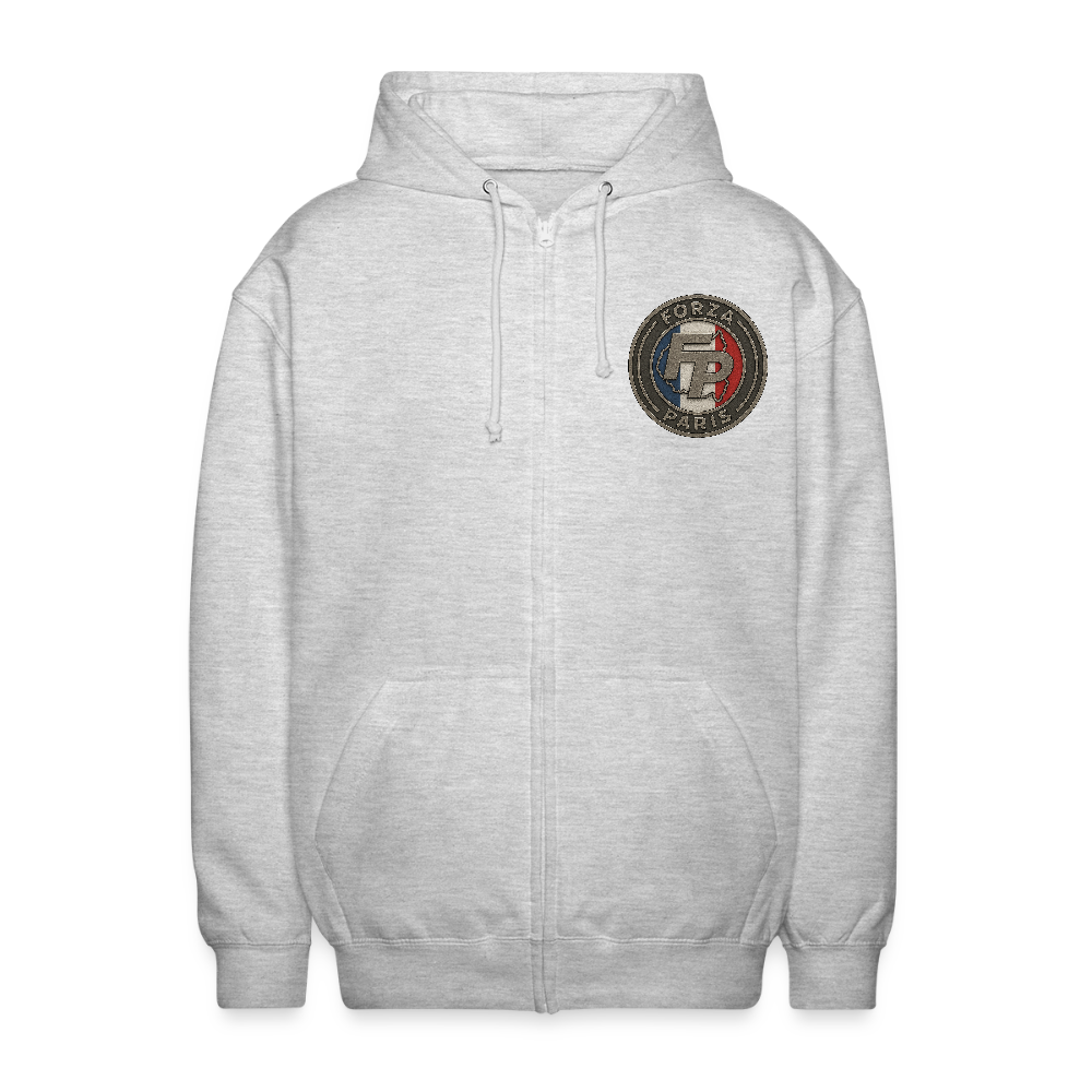 Veste à capuche unisexe - gris clair chiné