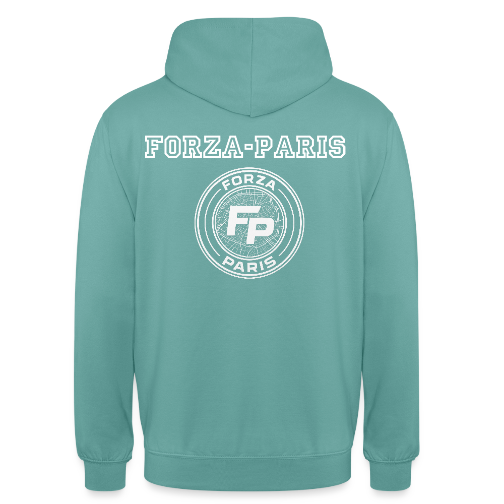 Sweat-shirt à capuche unisexe - turquoise pastel