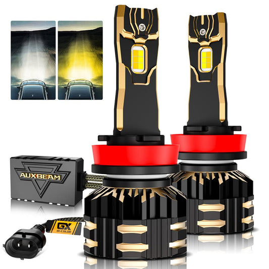 H11/H9/H8/H16JP LED Bulb Fog Lights/Low Beam Lights 110W 25000LM GX Bi-Color Series High Power & Brightness Dual Color Switchback | 2 Bulbs - Auxbeam  – éclairage LED auto