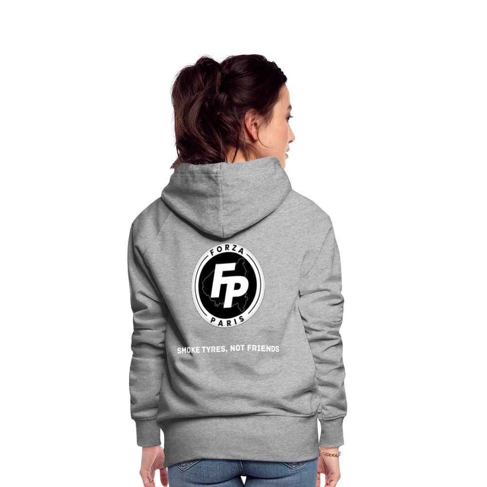 Sweat-shirt à capuche Premium pour femmes - gris chiné