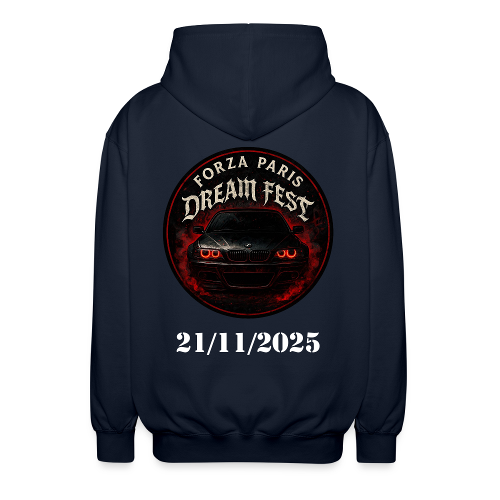 Veste à capuche unisexe - marine