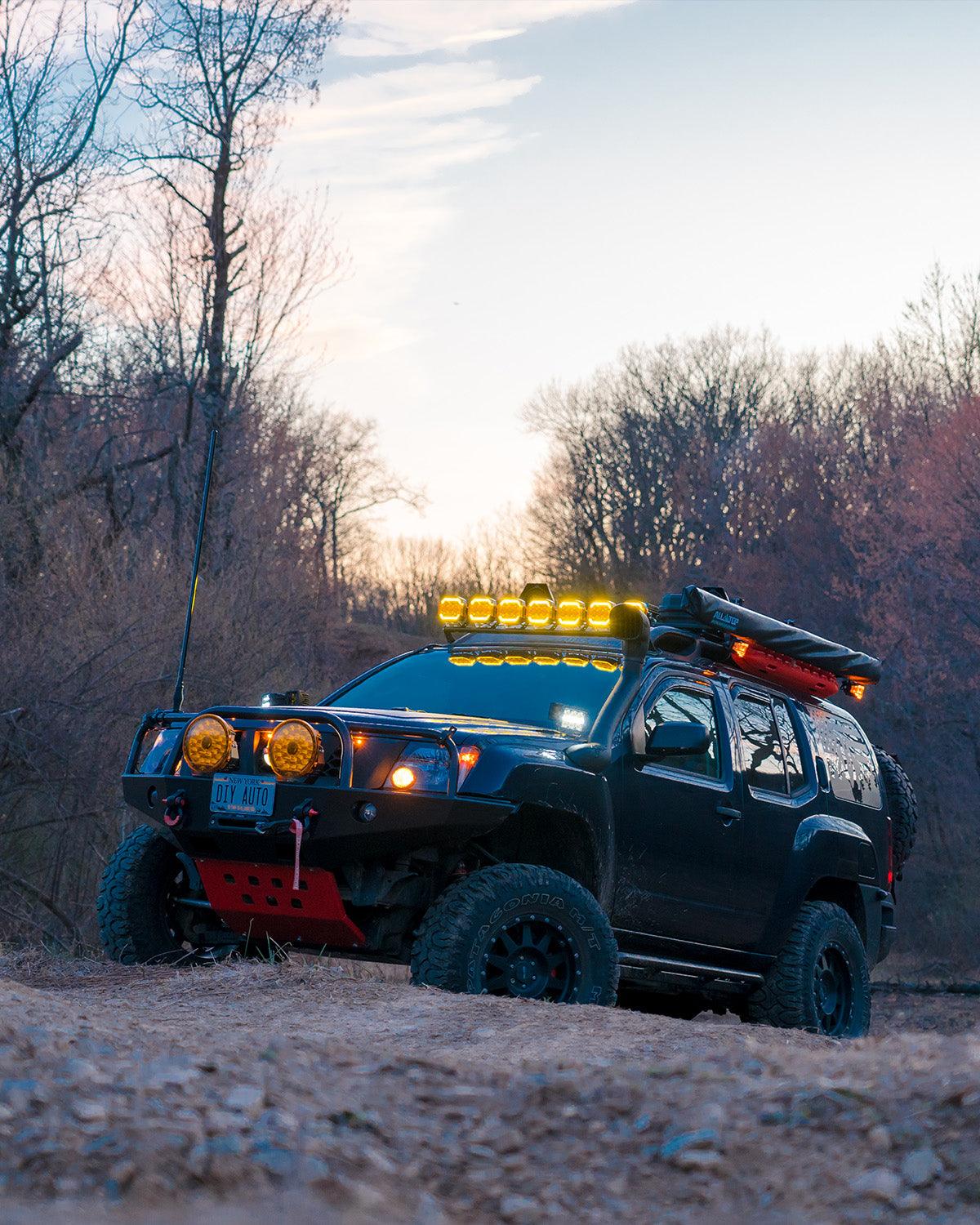 XP-ULTRA Series 5 Inch 174W LED Side Shooter Pod Lights with White DRL&Amber Turn Signal Light - Auxbeam  – éclairage LED auto