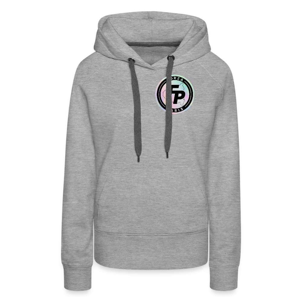 Sweat-shirt à capuche Premium pour femmes - gris chiné