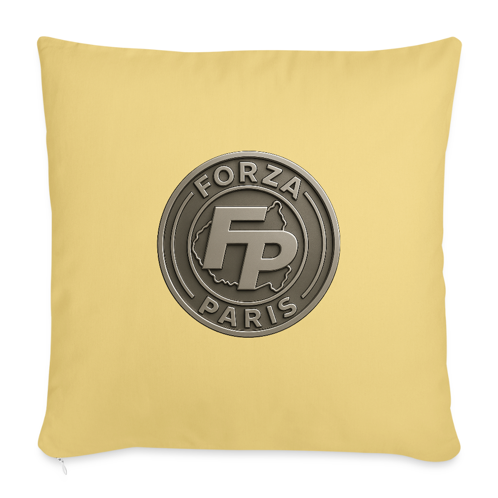 Housse de coussin décorative 45 x 45 cm - jaune délavé