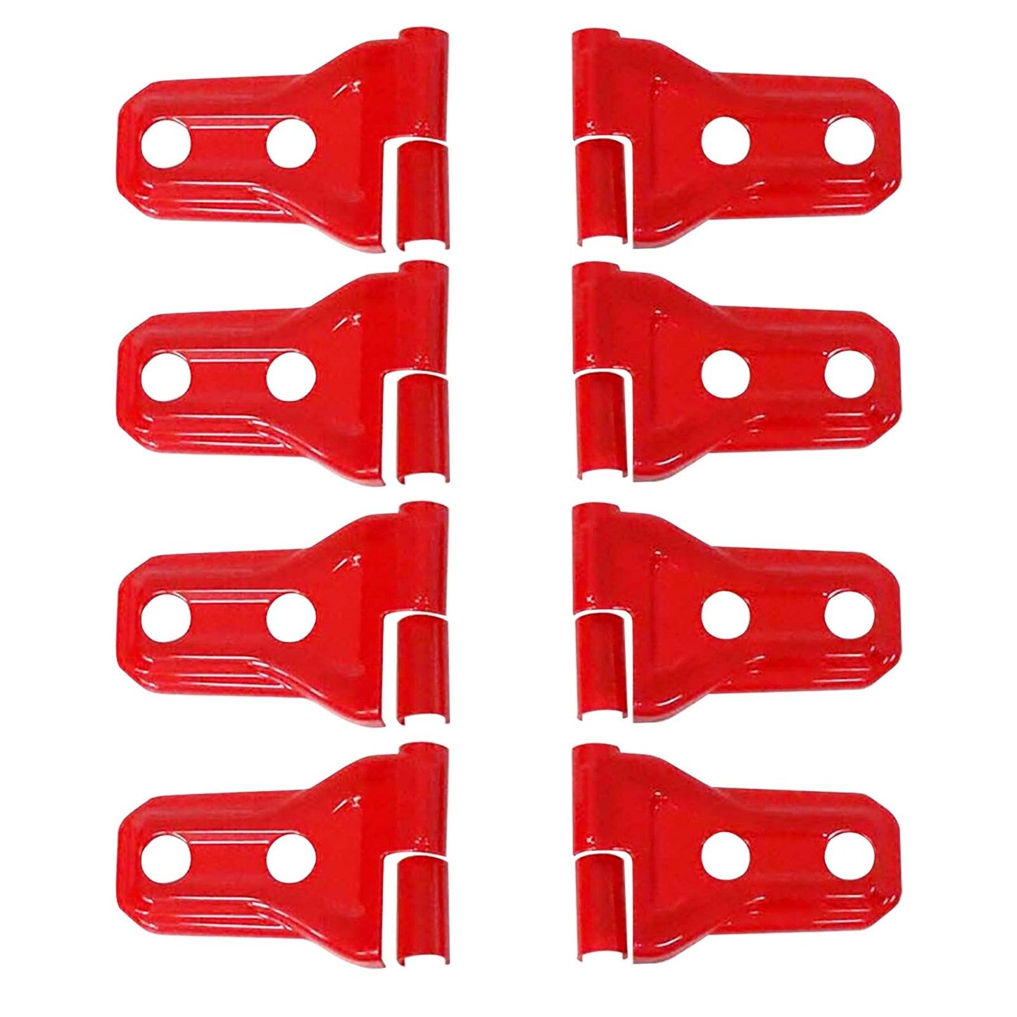 (8 قطع/مجموعة) غلاف مفصلات الباب لسيارة جيب رانجلر JL 2018-2022 (أسود/أحمر/فضي) 