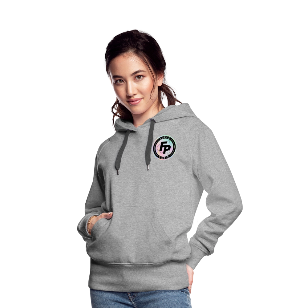 Sweat-shirt à capuche Premium pour femmes - gris chiné