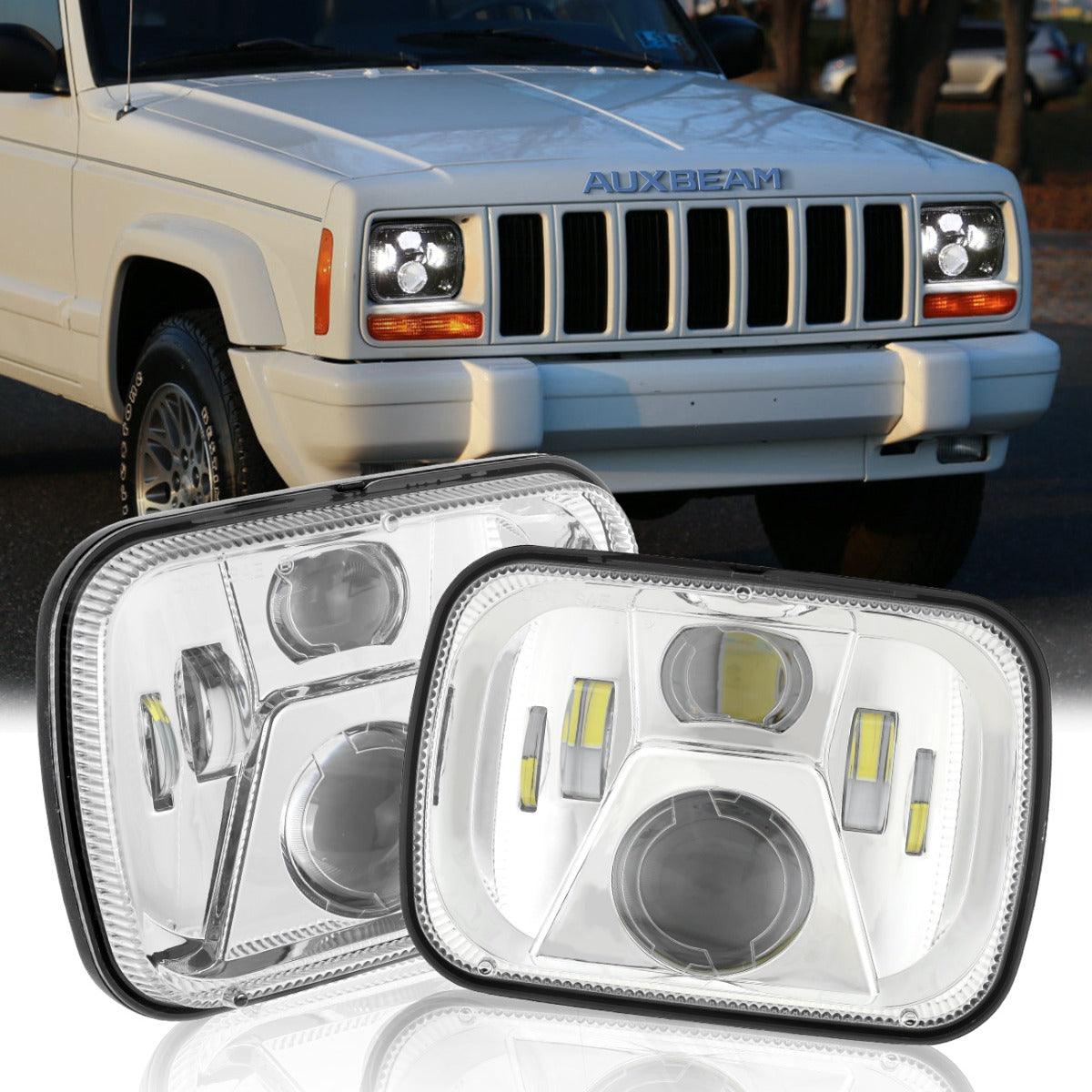 (2pcs/set) 110W 7x6 LED light Headlights for Jeep XJ YJ MJ