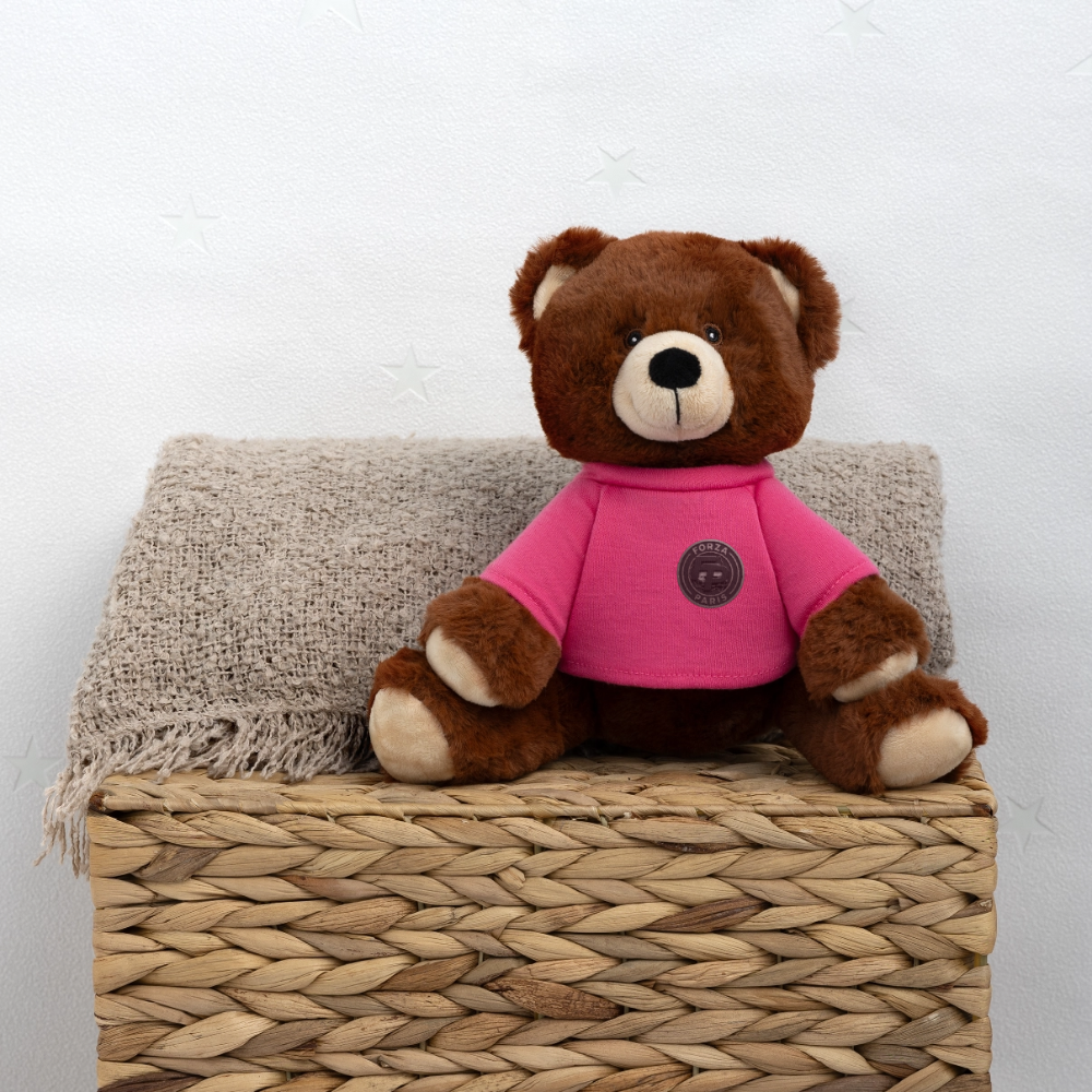 Nounours RecycelBär® marron - rose