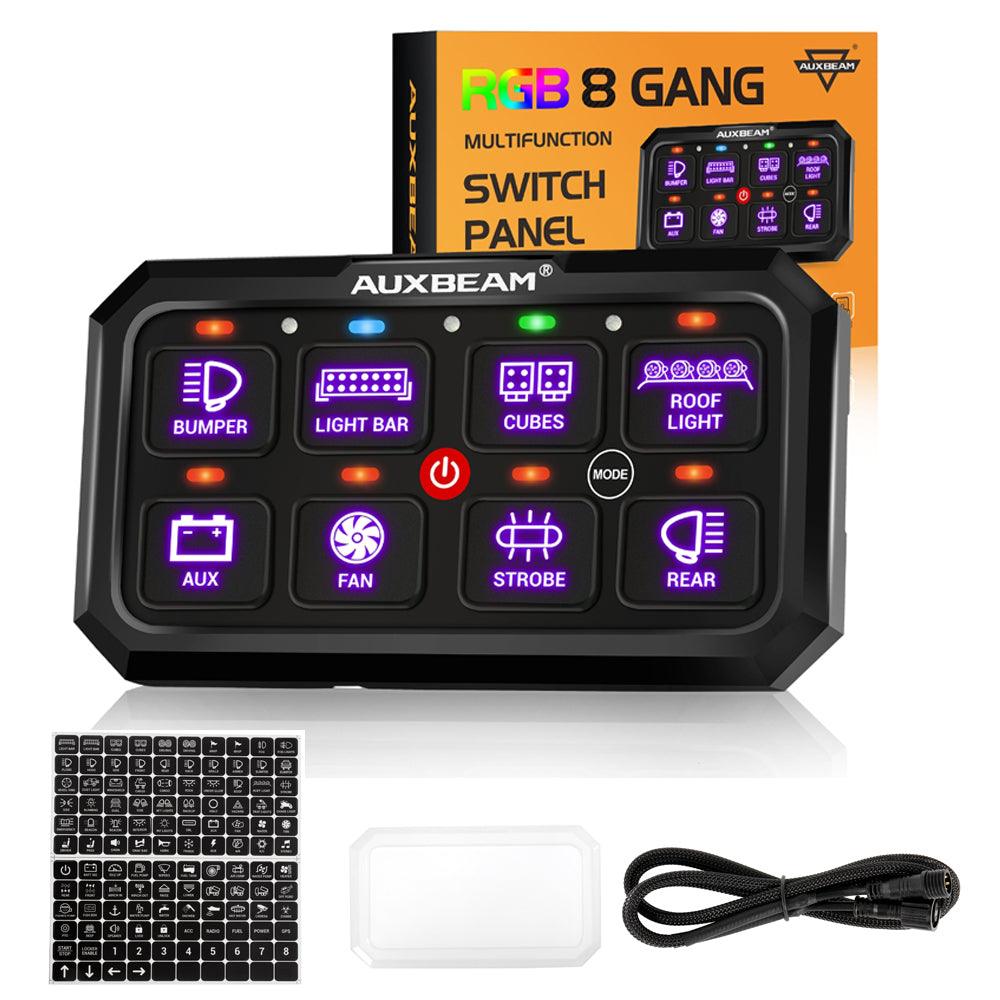 RB80 XL RGB Switch Panel without APP, Toggle/Momentary/Pulsed Mode Supported (Two-Sided Outlet)