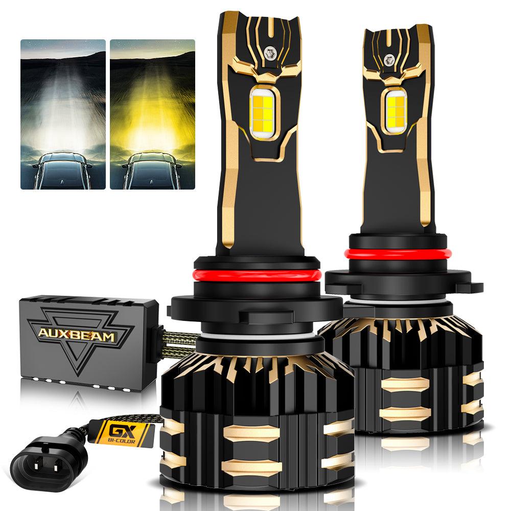 9012/HIR2 LED Headlight Bulbs 110W 25000LM GX Bi-Color Series High Power & Brightness Dual Color Switchback | 2 Bulbs - Auxbeam  – éclairage LED auto