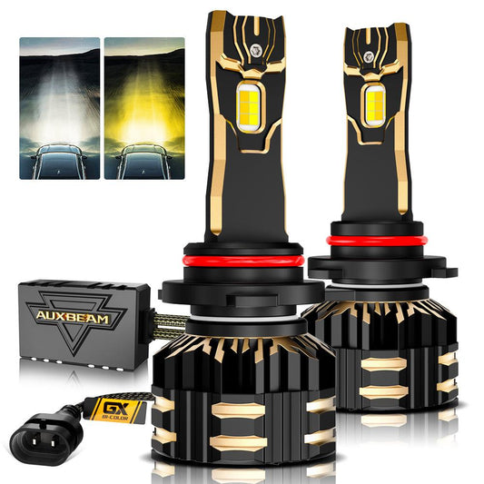 9012/HIR2 LED Headlight Bulbs 110W 25000LM GX Bi-Color Series High Power & Brightness Dual Color Switchback | 2 Bulbs - Auxbeam  – éclairage LED auto