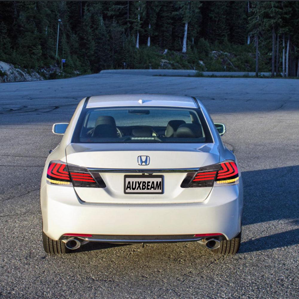 مجموعة مصابيح خلفية LED مع إشارة انعطاف متسلسلة لسيارة هوندا أكورد سيدان الجيل التاسع موديلات 2013-2017