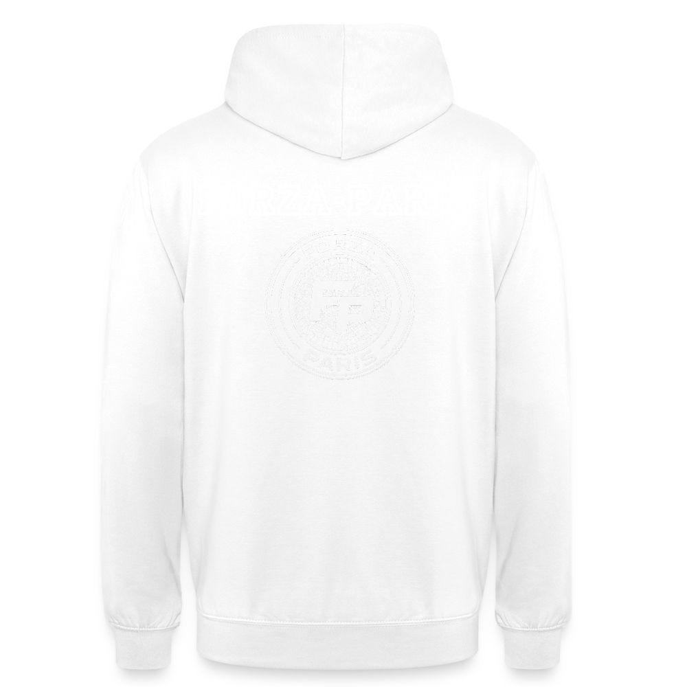 Sweat-shirt à capuche unisexe - blanc