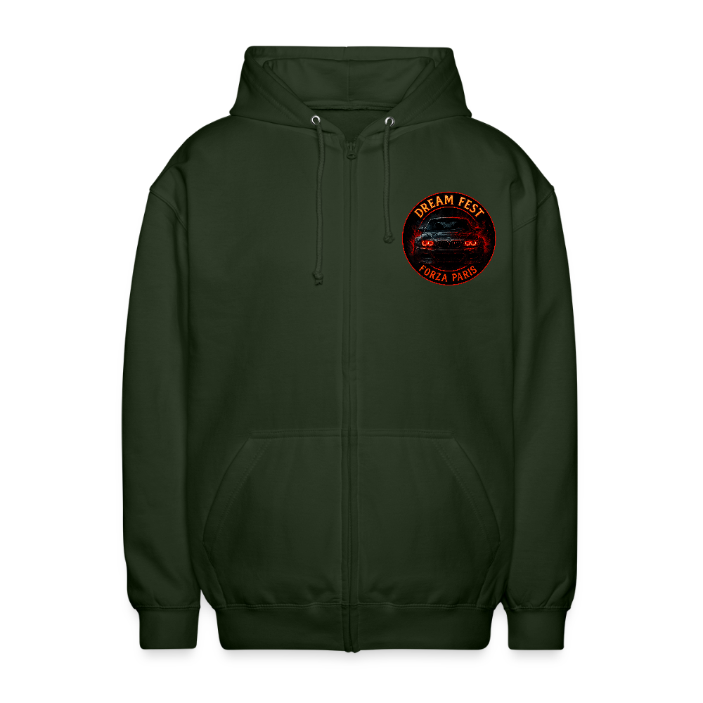 Veste à capuche unisexe - vert forêt