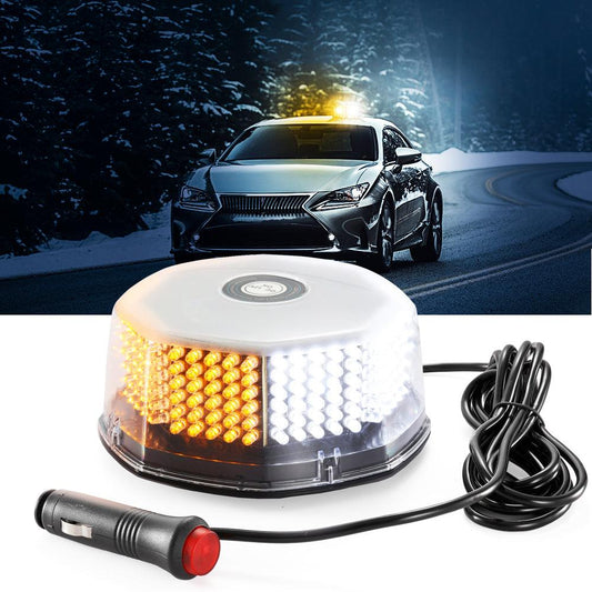 240 LED Emergency Warning Rotating Strobe Beacon Light with Magnetic Base for 12V Vehicle Cars Truck Snow Plow