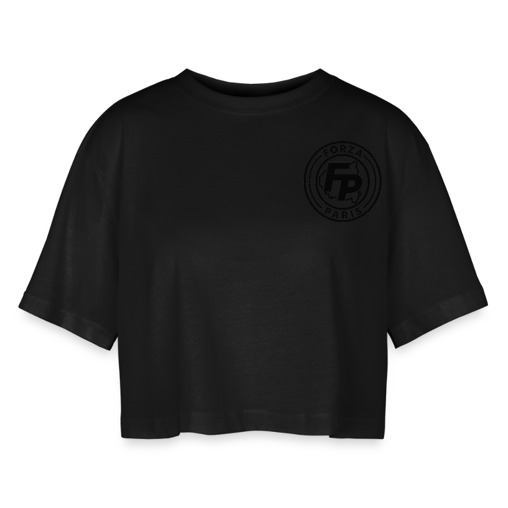 Women’s Oversized Cropped T-Shirt - black