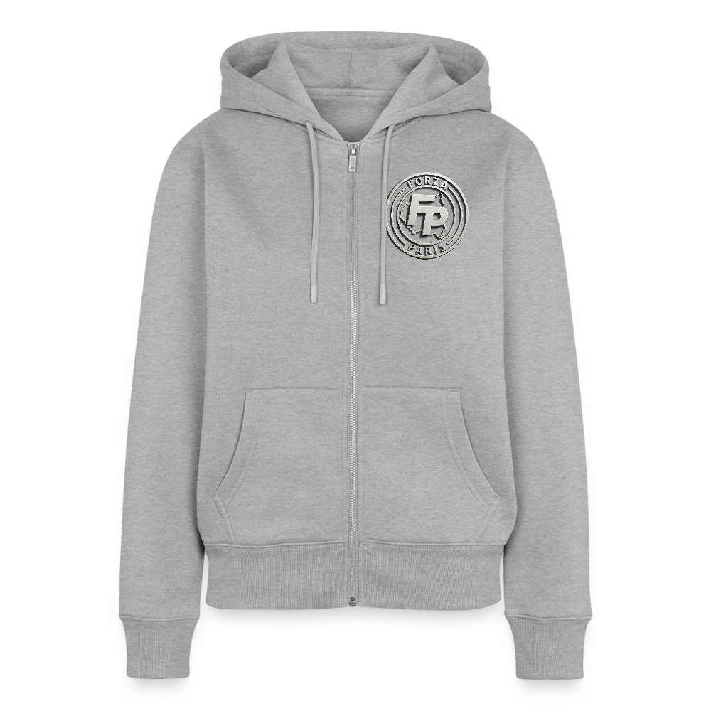 Veste à capuche Premium Femme - gris chiné