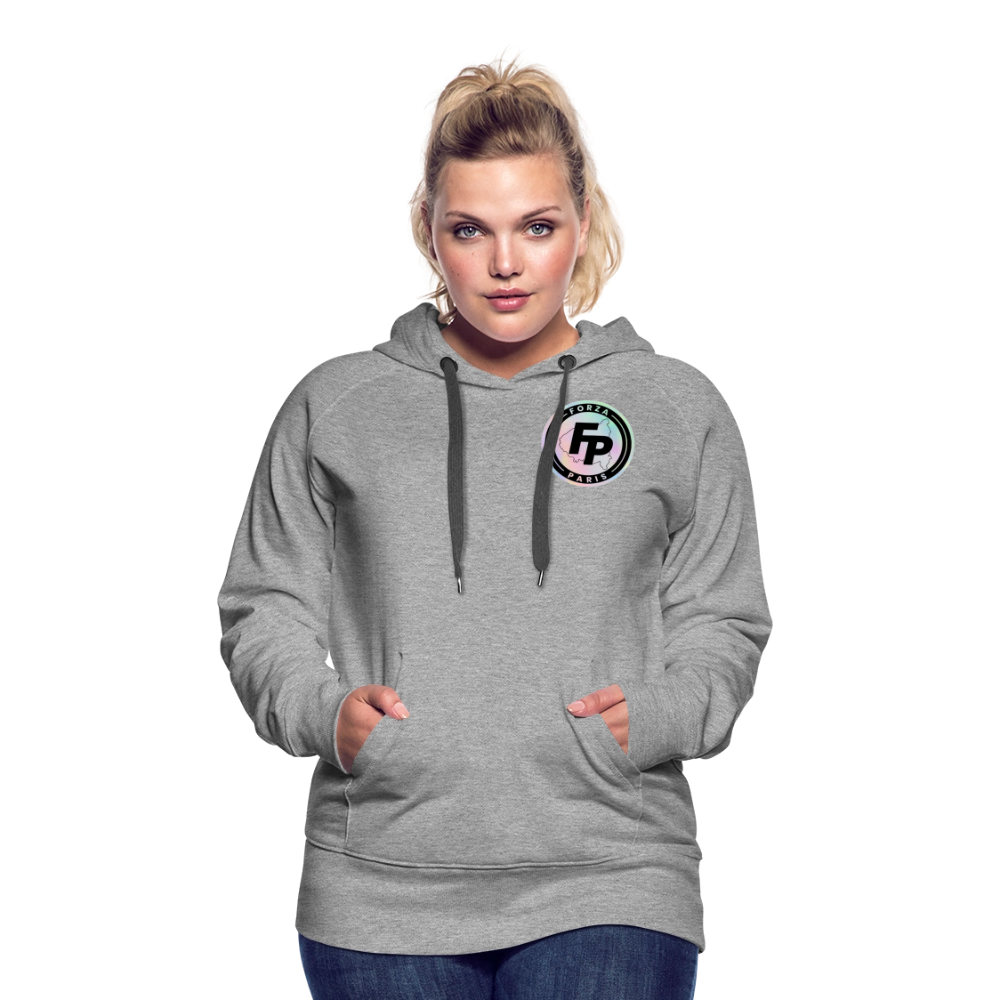 Sweat-shirt à capuche Premium pour femmes - gris chiné